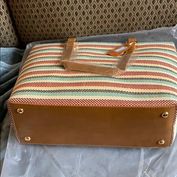 NIB Canvas Stripe Tote - Picture 6 of 7